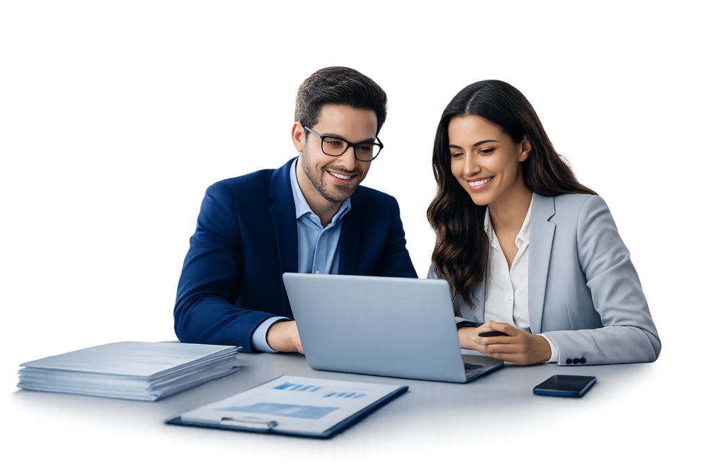 Insurance professionals using AI document processing to review and extract insurance document data faster.