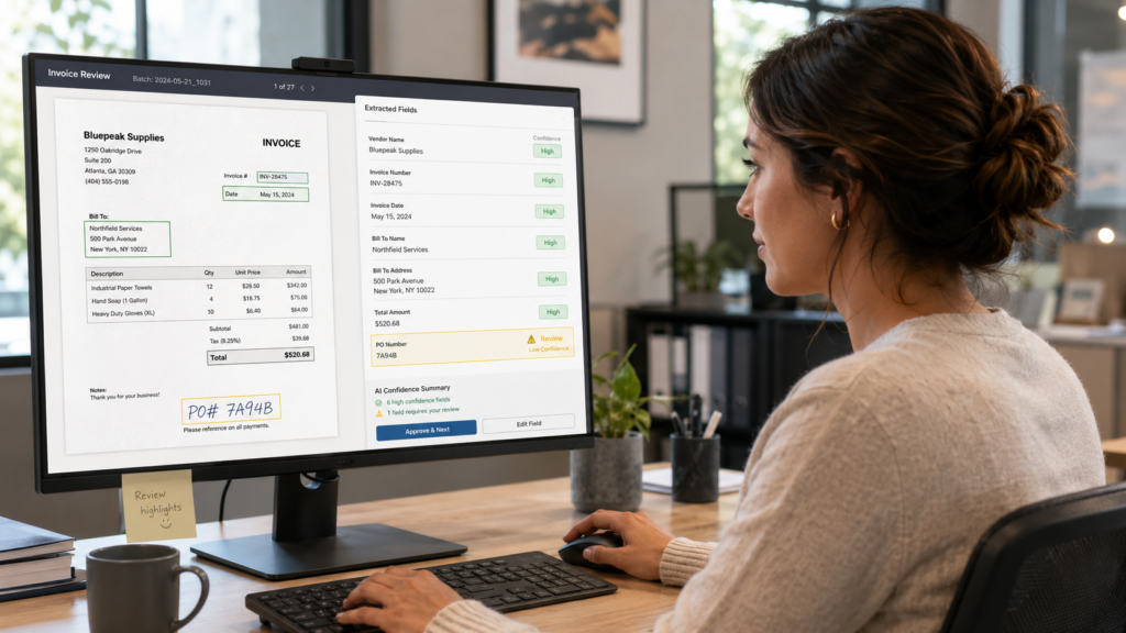 AI Document Review with Confidence Scores
